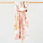Peach Blossom Floral Print Scarf, thumbnail 2 of 5