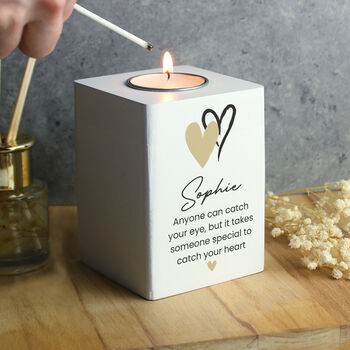 Anniversary Hearts Tealight Holder For Couples, 2 of 3