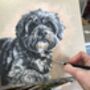 Custom Pet Portrait Painting On Linen Canvas Board, thumbnail 9 of 12