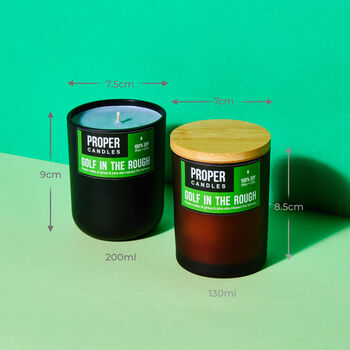 Golf Pine + Cut Grass Scented Soy Wax Candle, 3 of 9
