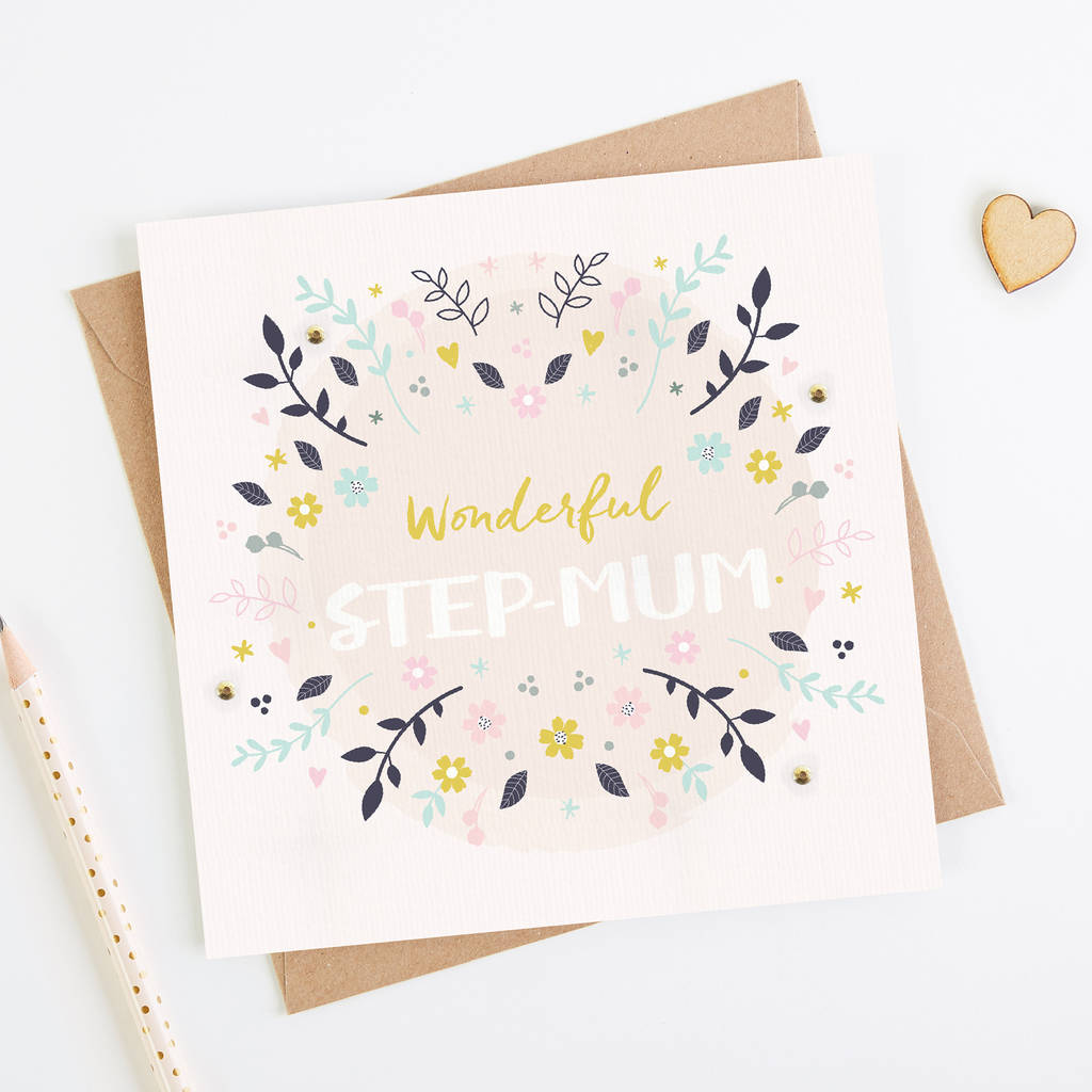 Step Mum Mother's Day Card By LOOM Weddings | notonthehighstreet.com