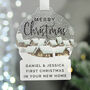Personalised Christmas Scene Acrylic Snowglobe Hanging Decoration Gift Boxed, thumbnail 1 of 5