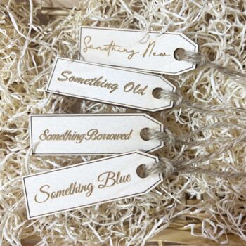 Wooden Wedding Tags – Something Old And New, 2 of 6