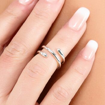 Rose Gold Vermeil Plated Midi Coil Ring, 3 of 5