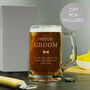Personalised Groom Pint Stern Tankard, thumbnail 1 of 4
