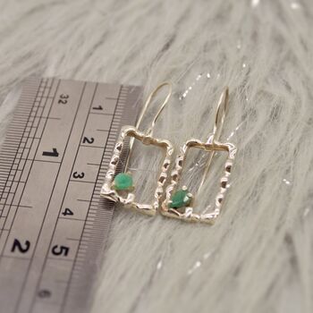 Emerald Silver Earrings, 3 of 12