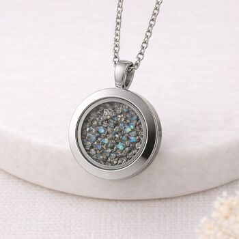 Stainless Steel Crushed Opal Living Locket, 9 of 10