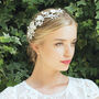 Silver Or Gold Plated Floral Bridal Hair Clip, thumbnail 4 of 10