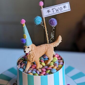 Personalised Party Animal Dog Cake Topper, 3 of 3