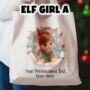 Personalised Christmas Breakout Elf Tote Gift Bag, thumbnail 6 of 6