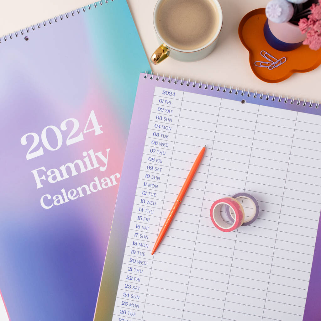 2024 Family Wall Calendar By B Designs