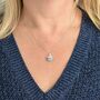 The Orb Aquamarine March Birthstone Necklace, Silver, thumbnail 3 of 8