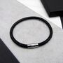 Men's Infinity Woven Leather Bracelet, thumbnail 1 of 5