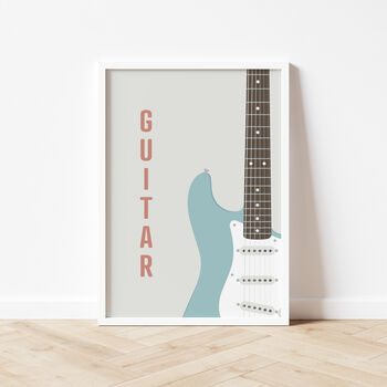 Electric Guitar Print | Stratocaster Music Poster, 4 of 9