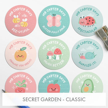 Personalised Teacher Stickers 54 Stickers, 12 of 12