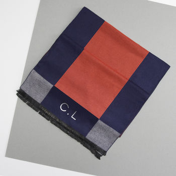 Personalised Men's Colourblock Cashmere Scarf, 8 of 9