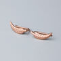 Sterling Silver Feather Ear Climber Earrings, thumbnail 6 of 9