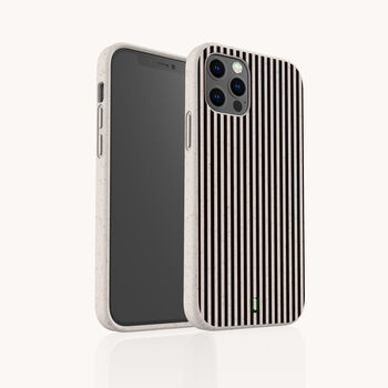 Black Striped Eco Phone Case, 4 of 7