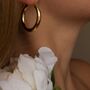 14k Gold Vermeil Large Luxe Chunky Hoop Earrings, thumbnail 1 of 7