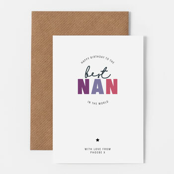 Personalised Best Nan Birthday Card, 2 of 2