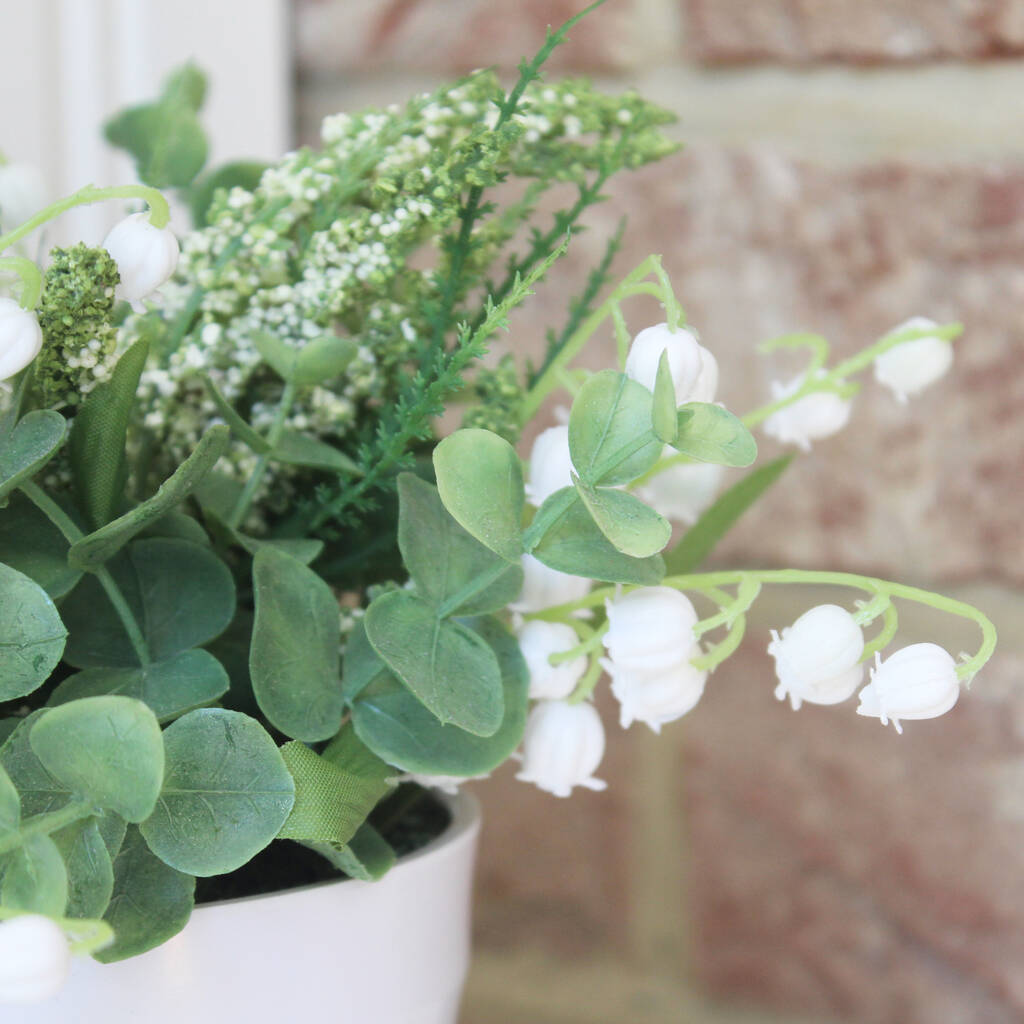 Artificial Potted Green Eucalyptus Arrangement By Lime Tree London