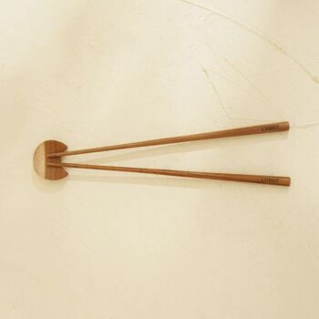Personalised Wood Chopsticks+Rest:Perfect Engraved Gift, 7 of 11