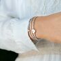 Alessia Metallic Heart Charm Personalised Bracelet, thumbnail 1 of 6