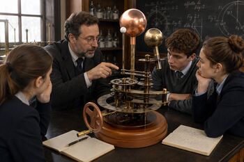 Engraved Mechanical Orrery Solar Astronomy System, 4 of 6
