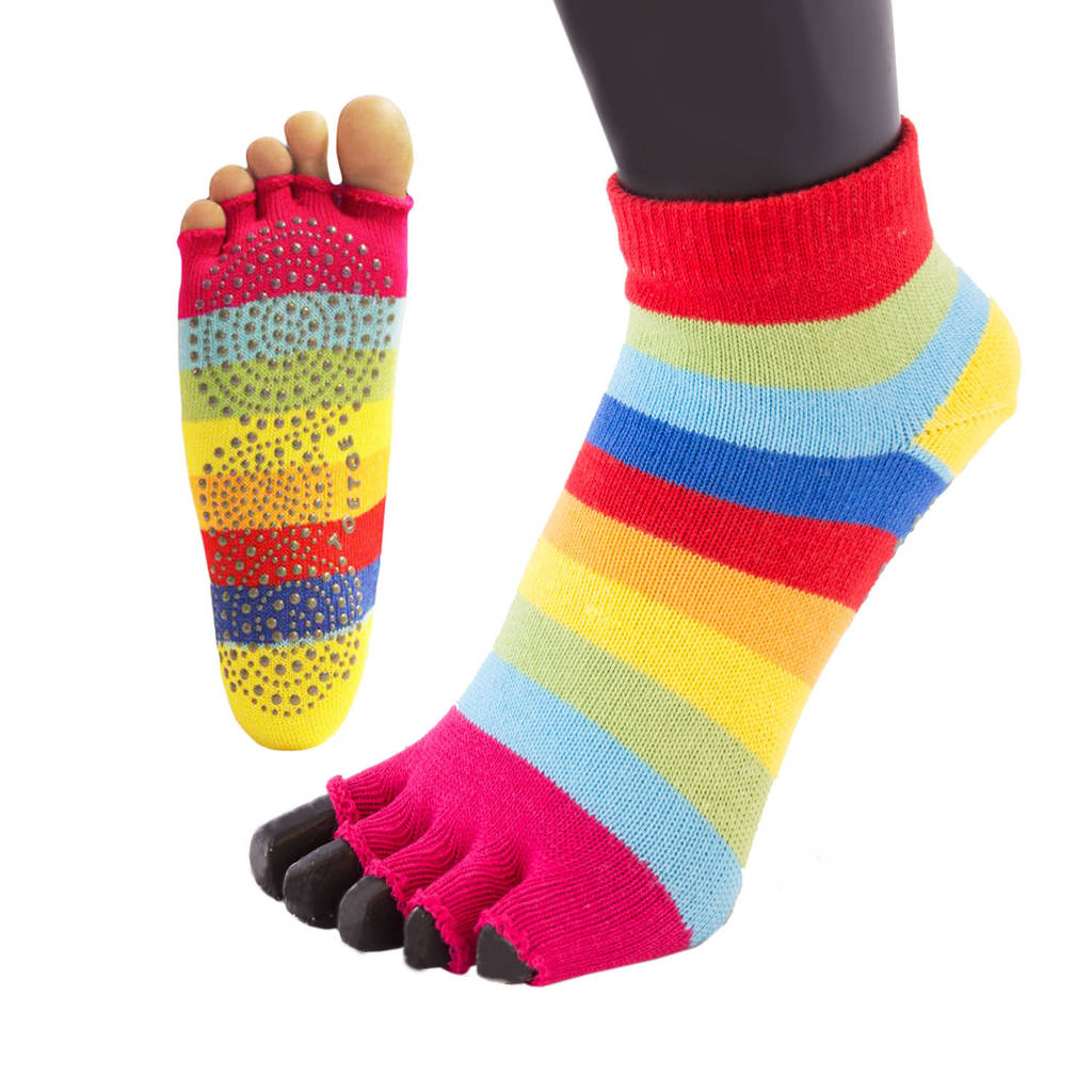 Yoga And Pilates Anti Slip Sole Trainer Open Toe Socks By TOETOE
