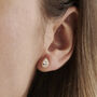 Teardrop 9ct Gold Stud Earrings With Cubic Zirconia, thumbnail 1 of 5