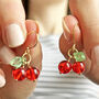Cute Cherry Earrings, thumbnail 4 of 6
