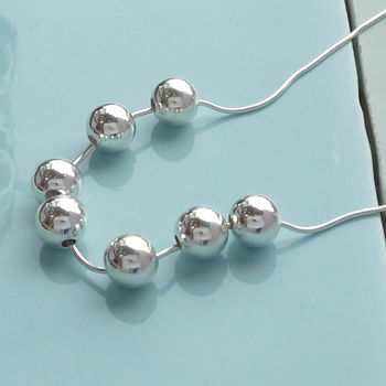 70th Birthday Handmade Silver Bead Necklace, 6 of 6