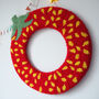 Custom Red Strawberry Letter Wall Hanging, thumbnail 2 of 7