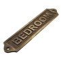Custom Solid Brass Bedroom Plaque With Vintage Finish, thumbnail 1 of 11