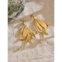 Monaco D’or Gold Vintage Flower Blossom Gala Drop Earrings, thumbnail 5 of 5