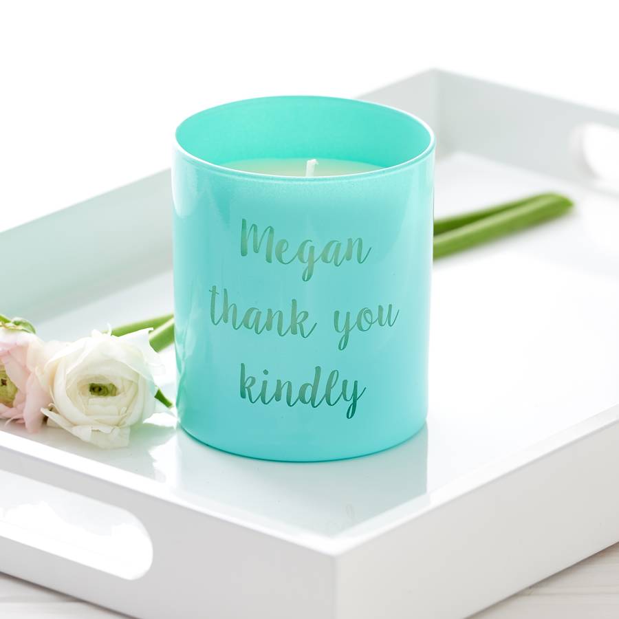 Personalised Glow Through Send A Message Candle By Lily Belle
