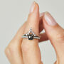 0.70ct Emerald Cut Dark Grey Diamond Engagement Ring, thumbnail 1 of 6