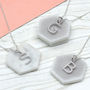 Personalised Silver And Pave Initial Charm Necklace, thumbnail 2 of 8