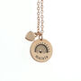 Personalised Rose Gold Plated Heart And Disc Necklace, thumbnail 11 of 11