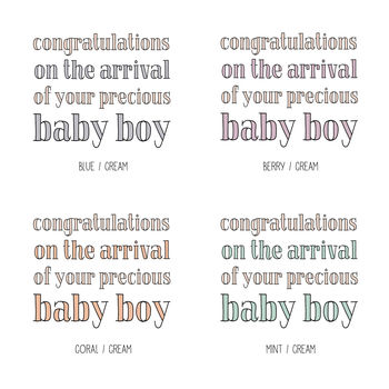 Congratulations, Personalised Baby Card, 2 of 3