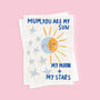 Sun, Moon And Stars Mother's Day Card, thumbnail 3 of 4