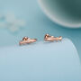 Sterling Silver Trout 18 G Screw Back Stud Earrings With Ball Backs, thumbnail 4 of 11