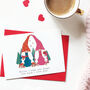 Gonk Couple Personalised Valentine Or Anniversary Card, thumbnail 4 of 4