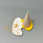 Two Tone Yellow And White Jewellery And Trinket Tray, thumbnail 2 of 11