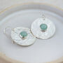 Sterling Silver Semi Precious Shield Earrings, thumbnail 11 of 12