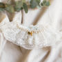 Personalised Bee Lace Wedding Garter Gift For The Bride, thumbnail 2 of 7