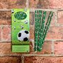 Football Paper Straws Box Of 38 100% Biodegradable, thumbnail 3 of 7