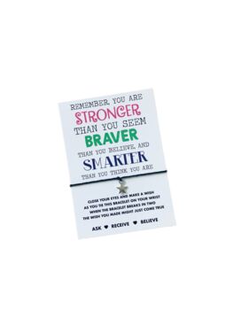 Stronger Braver Smarter Wish Bracelet | Empowerment Gift, 7 of 7