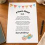 Personalised 50th Birthday Gift Print Special Poem, thumbnail 2 of 11