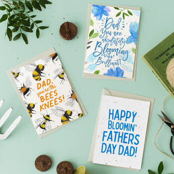Blooming Brilliant Dad Fathers Day Seed Card, 3 of 4